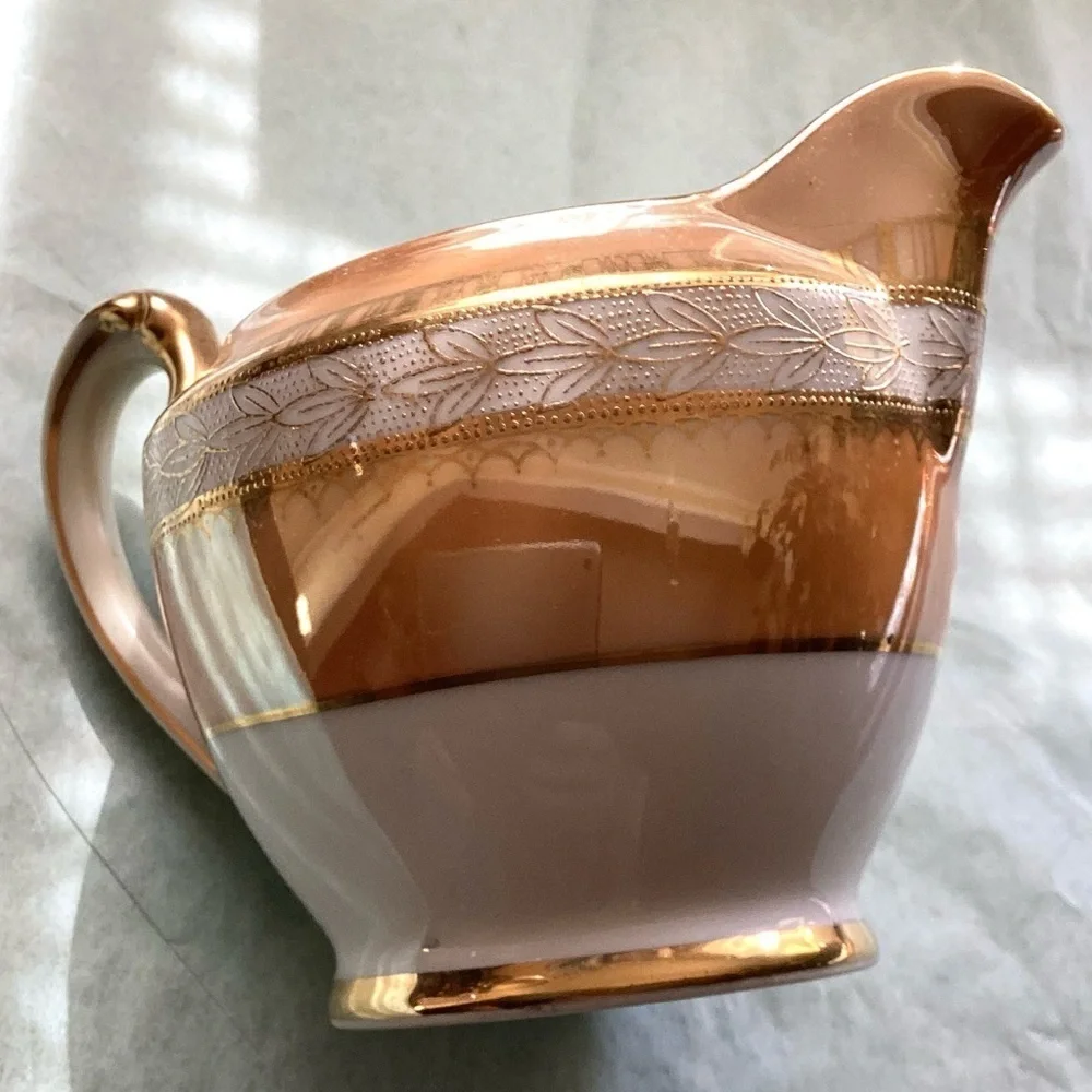Antique Hand Painted Noritake Moriage Creamer